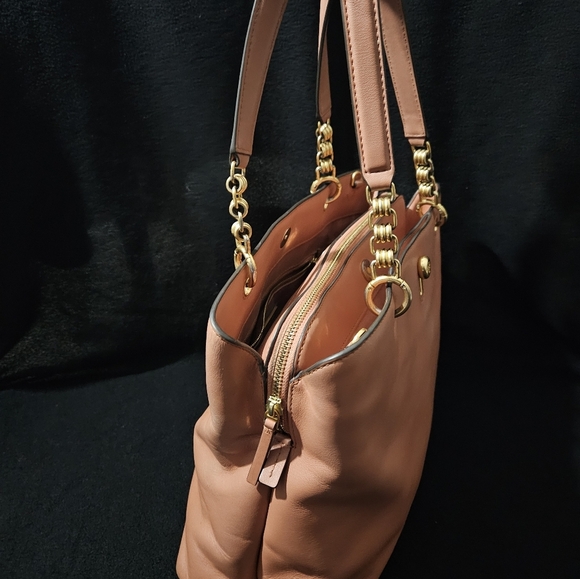 Tory Burch Lily Satchel-Salmon Color - Picture 5 of 16